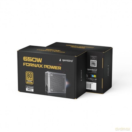 Zasilacz komputerowy Fornax Power 750W 80+Bronze aktywny PFC 120mm wentylator 10-pak