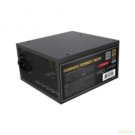 Zasilacz komputerowy Fornax Power 750W aktywny PFC wentylator 12 cm 80+Gold