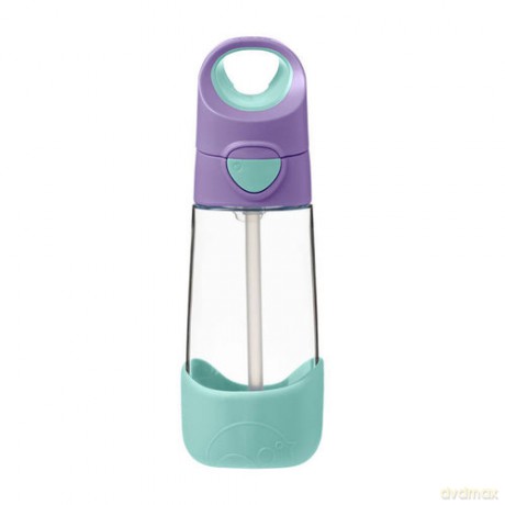 Butelka tritanowa ze słomką 450 ml, Lilac Pop, b.box