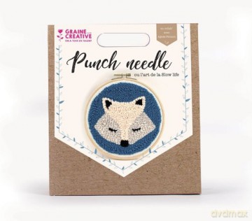 Zestaw Punch Needle Lisek D: 20 Cm Graine Creative