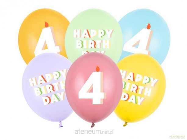 Balony 4 mix 30cm 50szt
