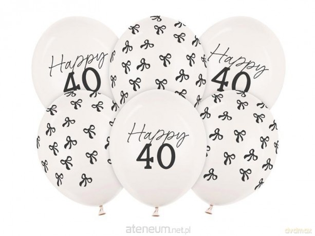 Balony 40 Pastel Off-white 30cm 6szt
