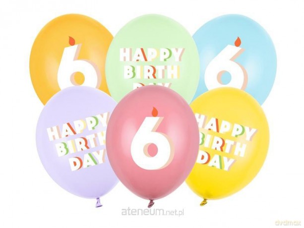 Balony 6 mix 30cm 6szt