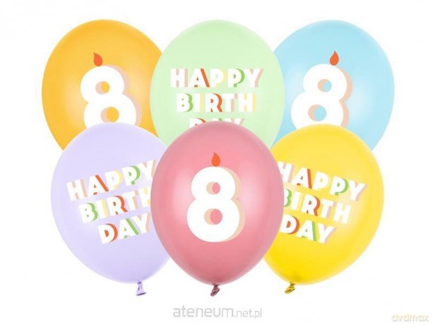 Balony 8 mix 30cm 50szt