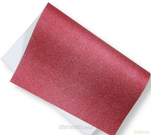 Brystol brokatowy 200g 40x60cm czerwony 5ark
