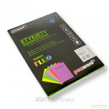 Etykiety samoprzylepne A4 fluo niebieskie 100ark