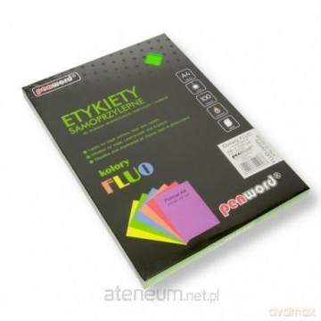 Etykiety samoprzylepne A4 fluo zielone 100ark