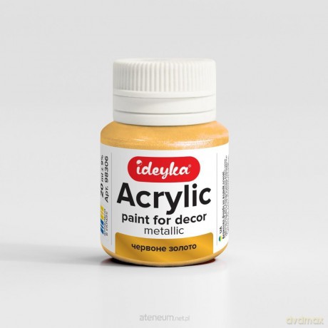 Farba akrylowa metaliczna Czerwone złoto 20ml