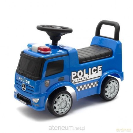 Jeździk Mercedes Police niebieski dźwięk