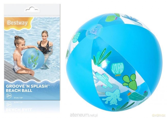 Piłka dmuchana niebieska 51cm [SPORT]