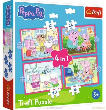 TREFL 4w1 el. Peppa uwielbia przygody [PUZZLE]