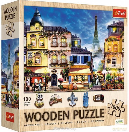 TREFL drewniane 1000 el. Francuska uliczka [PUZZLE]