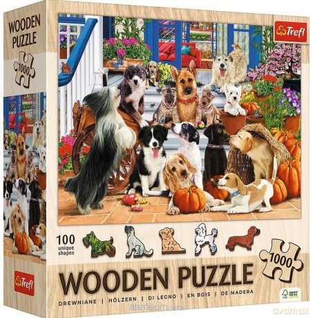 TREFL drewniane 1000 el. Psia przyjaźń [PUZZLE]