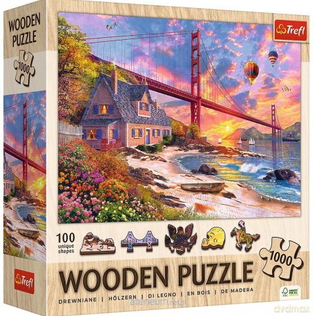 TREFL drewniane 1000 el. Zachód słońca [PUZZLE]