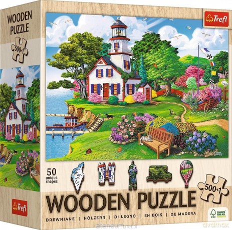 TREFL drewniane 500+1 el. Letnia przystań [PUZZLE]