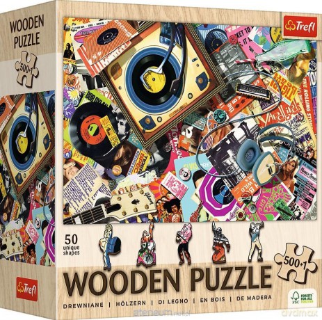 TREFL drewniane 500+1 el. W świecie muzyki [PUZZLE]
