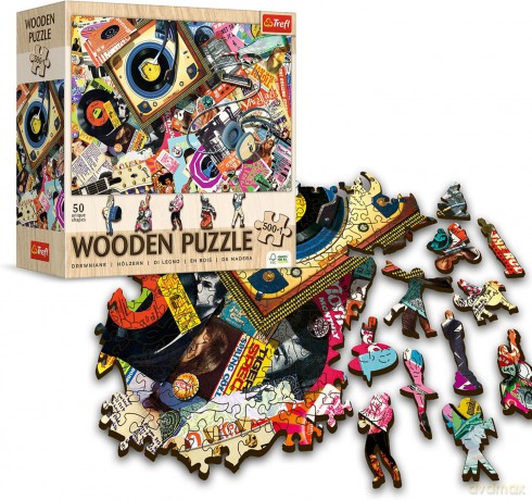 TREFL drewniane 500+1 el. W świecie muzyki [PUZZLE]