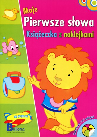 Moje pierwsze słowa. Książeczka z naklejkami. Lew [KSIĄŻKA]