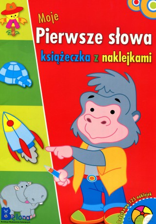 Moje pierwsze słowa. Książeczka z naklejkami. Małpka [KSIĄŻKA]