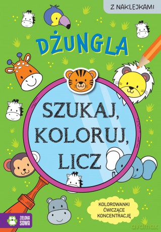 Dżungla. Szukaj, koloruj i licz - Sylwia Czarnecka [KSIĄŻKA]