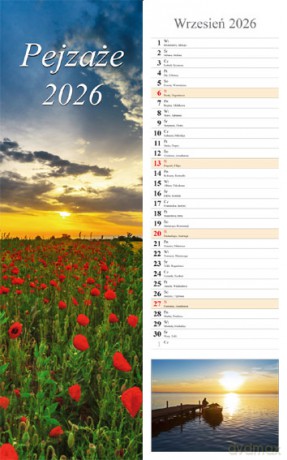 Kalendarz 2026 paskowy Pejzaże [KALENDARZ]