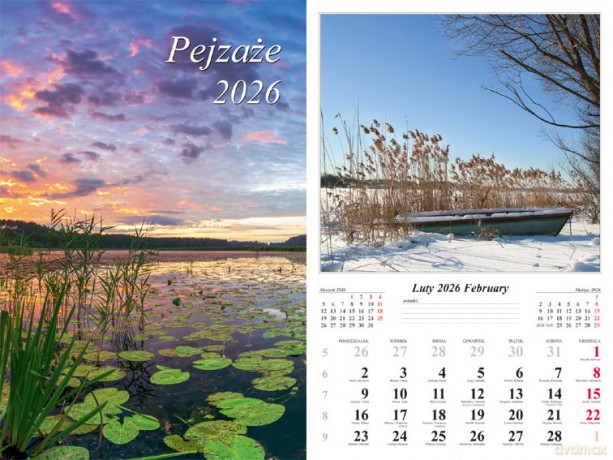 Kalendarz 2026 ścienny 13-k Pejzaże [KALENDARZ]