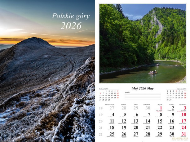 Kalendarz 2026 ścienny 13-k Polskie góry [KALENDARZ]