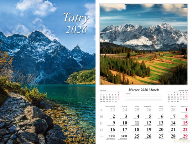 Kalendarz 2026 ścienny 13-k Tatry [KALENDARZ]
