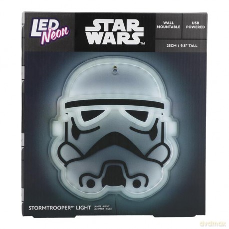 Star Wars Stormtrooper Wall Mountable Led Neon Light Lampka 25 cm