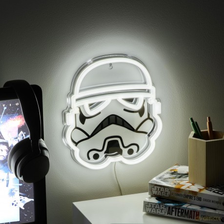 Star Wars Stormtrooper Wall Mountable Led Neon Light Lampka 25 cm