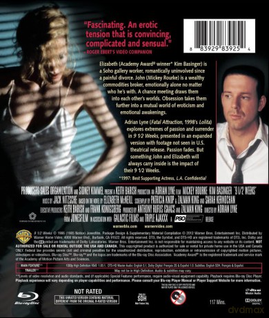 9 1/2 Weeks (Dziewięć i pół tygodnia) [Blu-Ray]