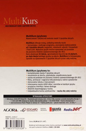 Multikurs. Multimedialny kurs 5 języków obcych. Tom 5 + CD/DVD [KSIĄŻKA]