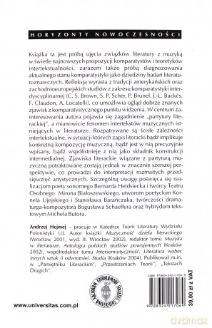 Muzyka w literaturze. Perspektywy komparatystyki interdyscyplinarnej - Andrzej Hemej [KSIĄŻKA]