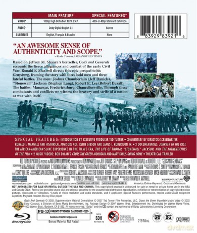 Gods and Generals (Generałowie) [Blu-Ray]