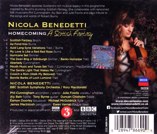 Nicola Benedetti: Homecoming - A Scotish Fantasy [CD]