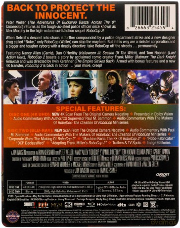 RoboCop 2 (steelbook) [Blu-Ray 4K]+[Blu-Ray]