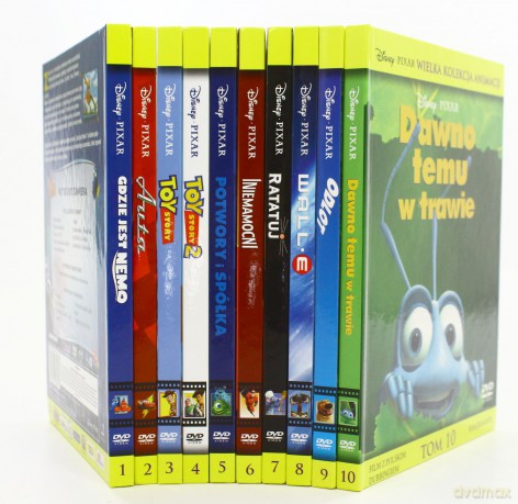Disney Pixar Wielka kolekcja: Gdzie jest Nemo / Auta / Toy Story / Toy Story 2 / Potwory i spółka / Iniemamocni / Ratatuj / Wall-E / Odlot / Dawno temu w trawie (booklet) Pakiet [10DVD]