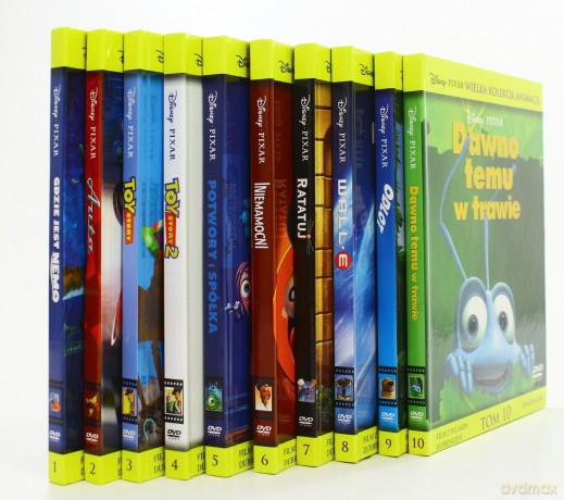 Disney Pixar Wielka kolekcja: Gdzie jest Nemo / Auta / Toy Story / Toy Story 2 / Potwory i spółka / Iniemamocni / Ratatuj / Wall-E / Odlot / Dawno temu w trawie (booklet) Pakiet [10DVD]