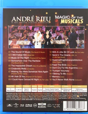 Andre Rieu: Magic Of The Musicals [Blu-Ray]