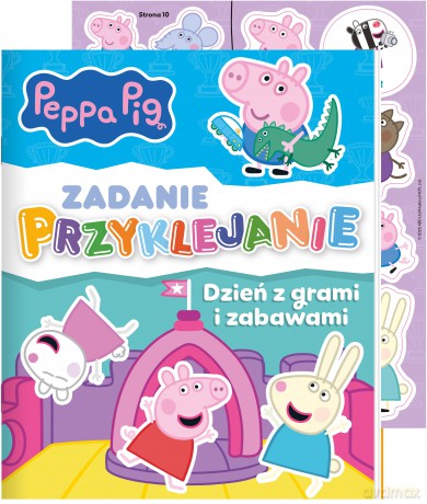 Dzień z grami i zabawami. Świnka Peppa. Zadanie Przyklejanie [KSIĄŻKA]