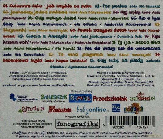 Fasolki i Pan Tik Tak: Piosenki Z Plecaka Pana Tik-Taka [CD]