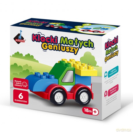Klocki małych geniuszy Autko 6 elementów [KLOCKI]