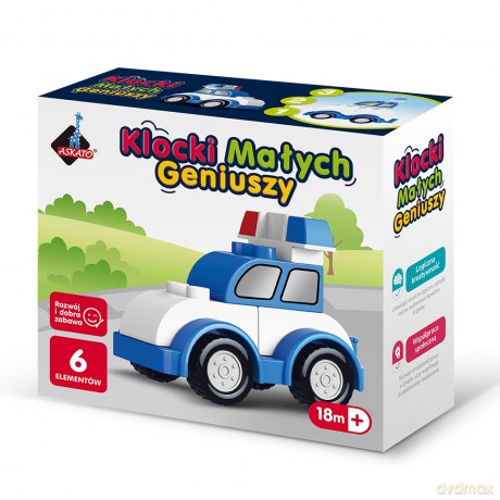 Klocki małych geniuszy Autko 6 elementów [KLOCKI]