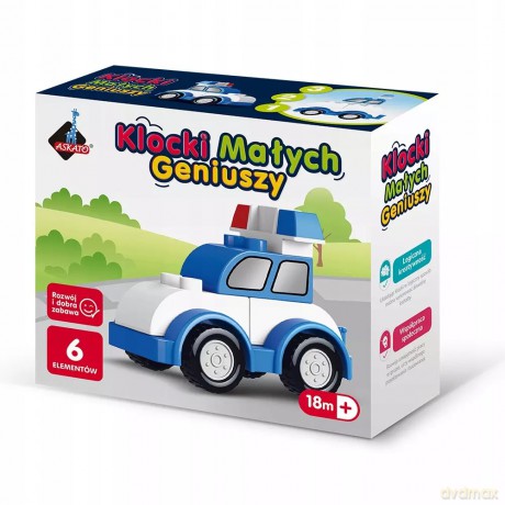 Klocki małych geniuszy Autko 6 elementów [KLOCKI]
