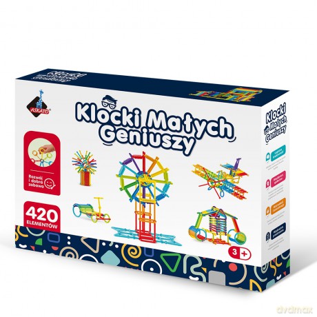 Klocki małych geniuszy Patyki 420 elementów [KLOCKI]