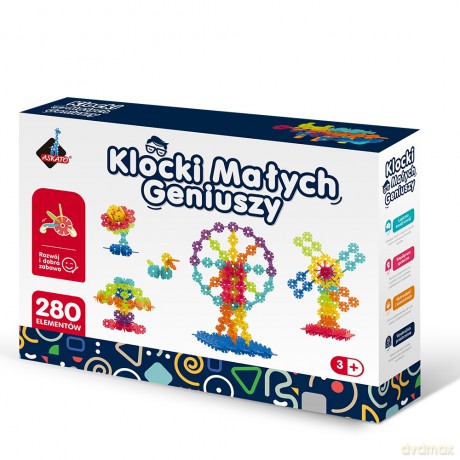 Klocki małych geniuszy Śnieżynki 280 elementów [KLOCKI]
