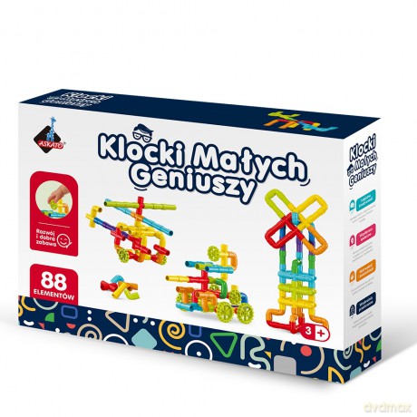 Klocki małych geniuszy Złączki 88 elementów [KLOCKI]