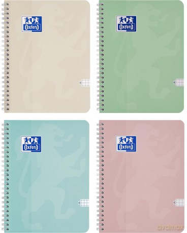 Kołozeszyt A5 80k.kratka Oxford Touch pastel 1szt.mix