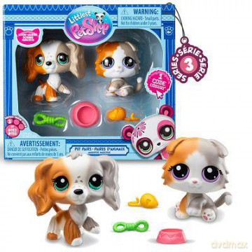 Littlest Pet Shop Zestaw figurek Scottish i Spaniel +akcesoria seria 3