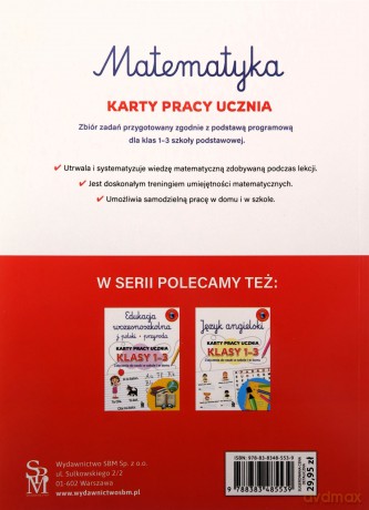 Matematyka. Karty pracy ucznia, klasy 1-3. Ćwiczenia do nauki w szkole i domu - Emilia Figacz [KSIĄŻKA]
